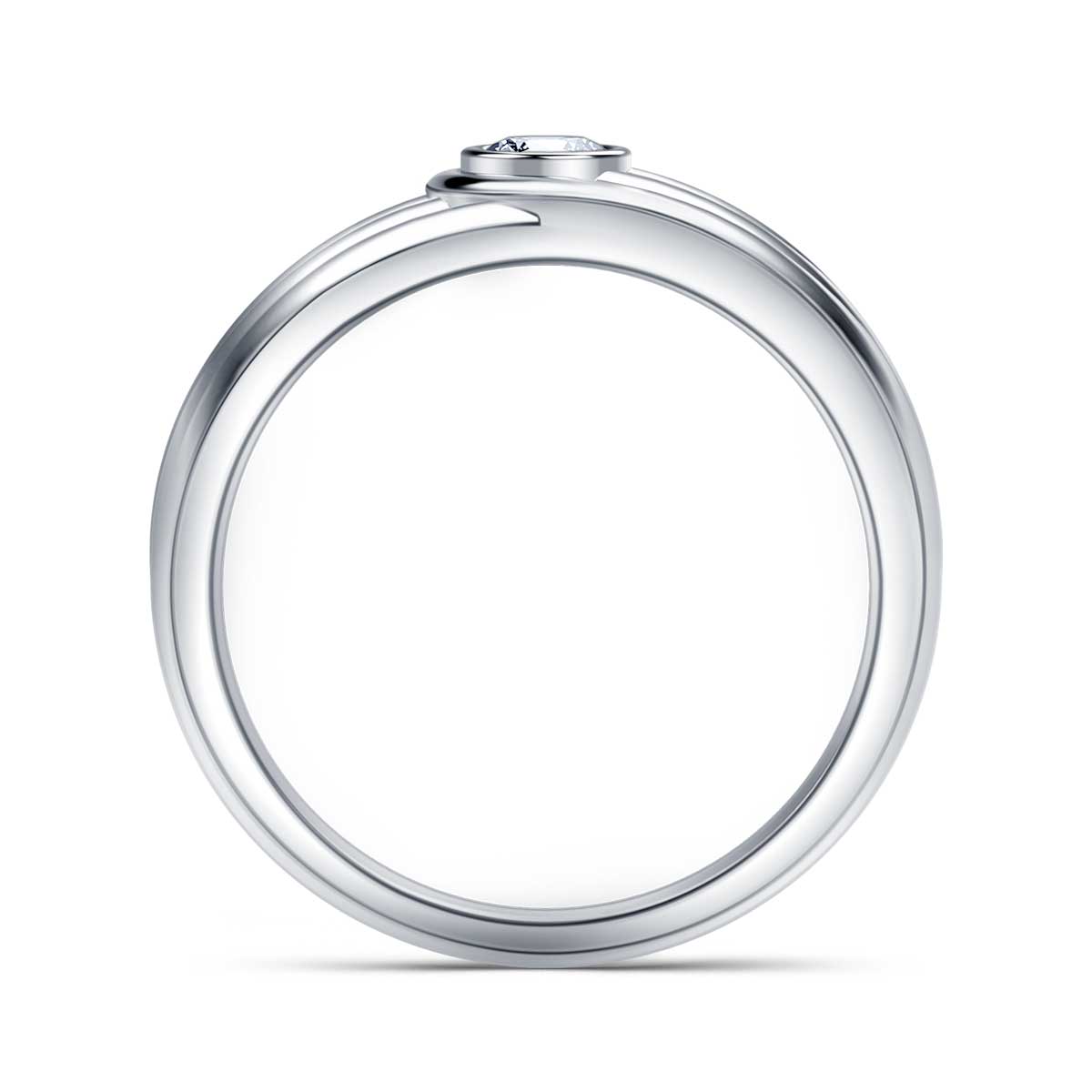 14K White Gold Men's Diamond Ring (1/4 cttw.) view 2