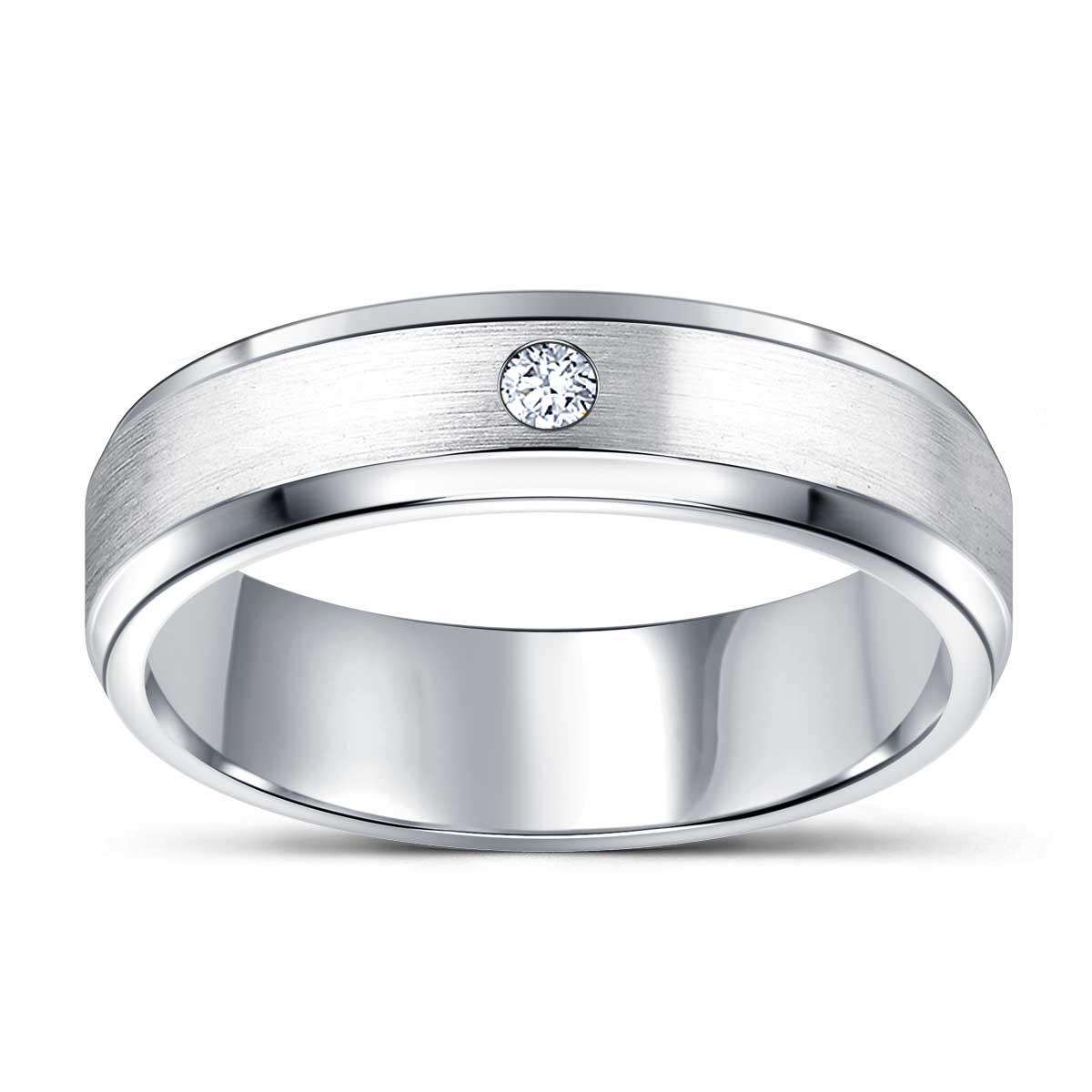 Men's Diamond Ring (0.03 Ct) in 2-Tone 18K Gold | Mohan Jewellery