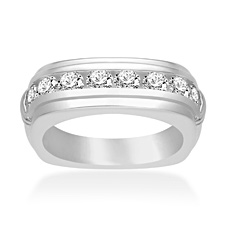 18K White Gold Men's Diamond Ring (1 1/2 cttw.)
