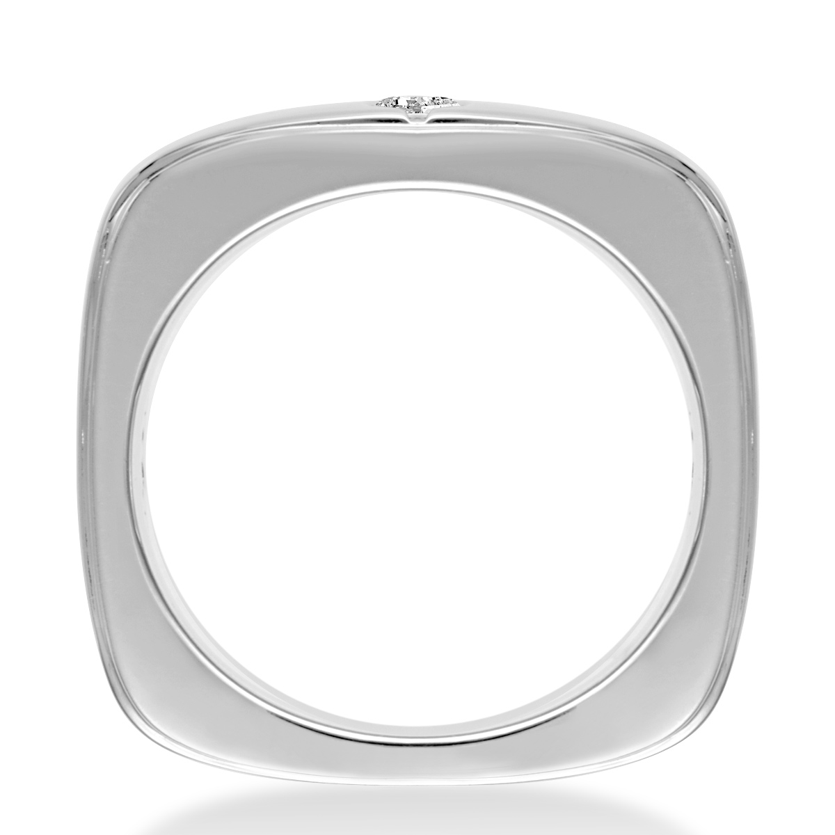 14K White Gold Men's Diamond Ring (1/8 cttw.) view 2
