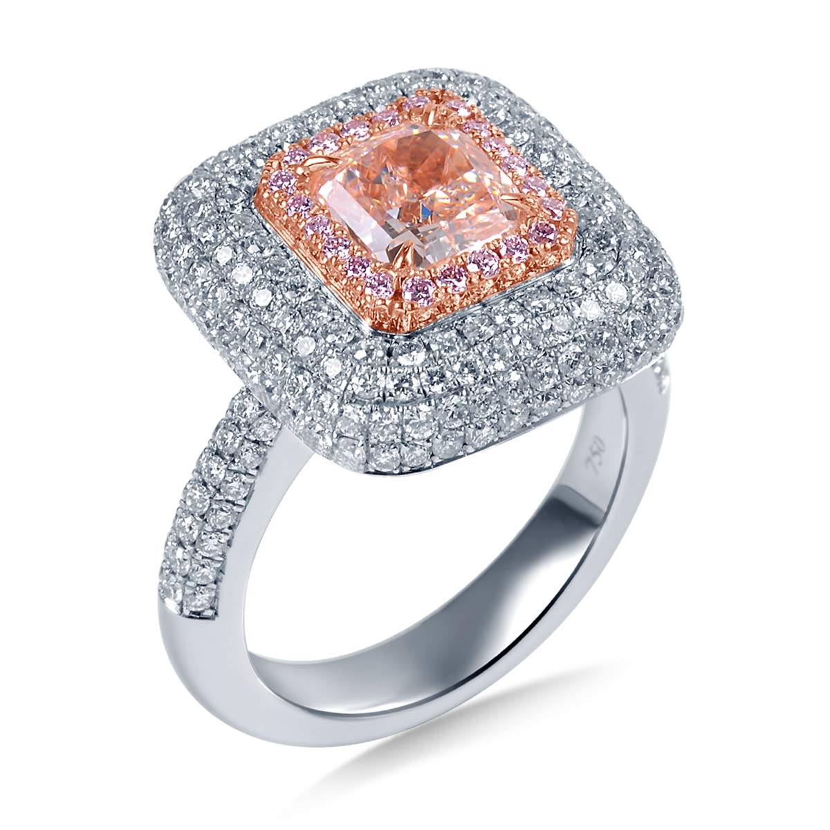 4 Prong Micro Pave Set Wedding Round Diamond Engagement Ring 14k Yellow  Gold 2ctw