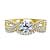 Infinity Twist Split Shank Diamond Ring With Matching Band In 18K Yellow Gold view 1