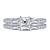 Tapered Baguette Diamond Ring With Matching Band In 14K White Gold (3/4 cttw.) view 1