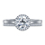 Petite Diamond Halo Cathedral Engagement Ring With Classic Diamond Matching Band In 14K White Gold view 1