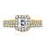 Diamond Halo Ring For Princess, Asscher Or Radiant Cut With Matching Band In 18K Yellow Gold view 1