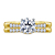 Petite Solitaire Prong Accented Engagement Ring With Matching Band In 14K Yellow Gold view 1