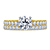 Classic Diamond Solitaire Engagement Ring With Matching Wedding Band In 18K Yellow Gold view 1