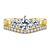 Three Stone Diamond Prong Set Engagement Ring In 18K Yellow Gold view 1