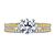 Petite Trio Diamond Engagement Ring  With Prong Details In 18K Yellow Gold view 1