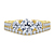 Three Stone Trellis Diamond Engagement Ring In 14K Yellow Gold view 1