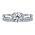 Exquiste Cathedral Diamond Solitaire Engagement Ring With Wedding Band In Platinum view 1