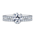 Diamond Semi Mount Ring Basket Setting With Curved Matching Band In 18K White Gold view 1