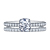 French Pave Set Fancy Cushion Diamond Engagement Ring With Matching Band In Platinum view 1